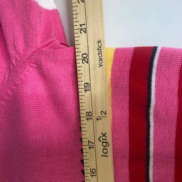 Crazy Horse Sweater Womens XL Colorful Striped Cotton Color Block Pullover - Picture 6 of 7